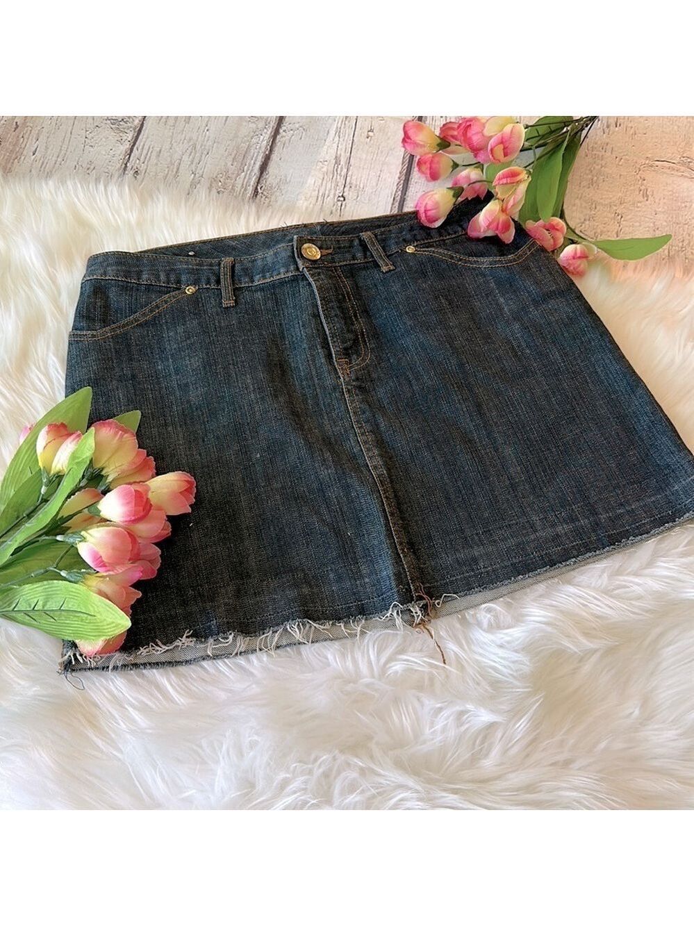 Eleven By Venus Williams Dark Denim Skirt